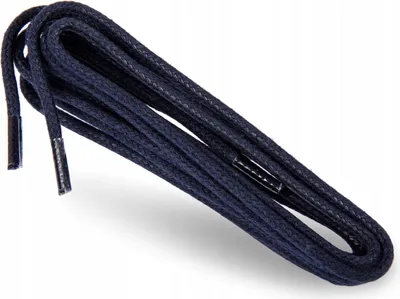 Produktbild von Dünne haltbare gewachste runde Schnürsenkel Kaps 60 cm - Marineblau (0057)