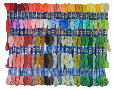 Produktbild von 1 Docke Stickgarn 2g / Sticktwist 100 % Baumwolle Stickerei Farbwahl Auswahl 1, Farbe :2302 orangeblassgelb