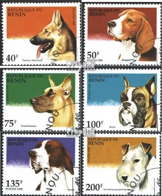 Produktbild von Briefmarken Benin 1995 Mi 675-680 (kompl.Ausg.) gestempelt Hunde