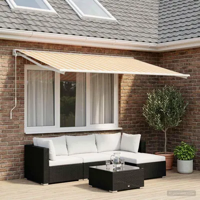 Image de vidaXL Tissu de remplacement pour store bleu et orange 600 x 300 cm en polyester