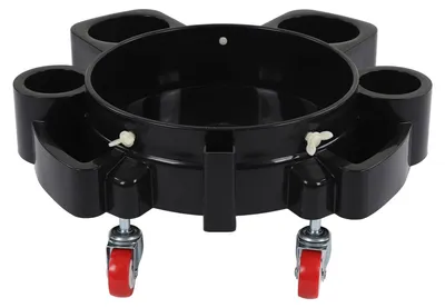 Rollender Eimer-Dolly, schwarz, 5 Rollen, 250 lbs, PP