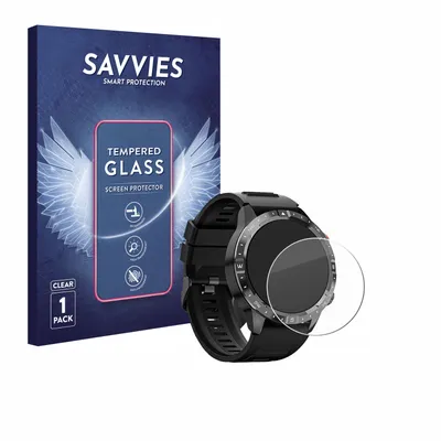Produktbild von Savvies Schutzglas für Sanorum Smartwatch 1.43" Displayschutz 9H Glas klar transparent