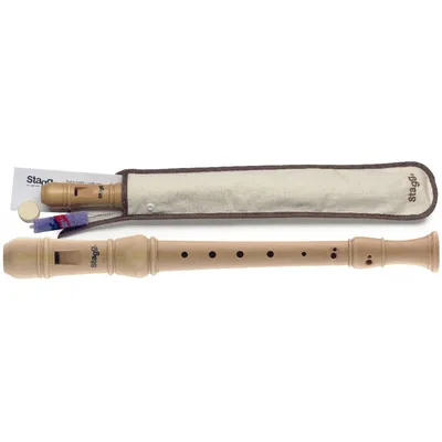 Produktbild von Stagg Blockflöte Ahornholz deutsche Griffweise mit Tasche G...