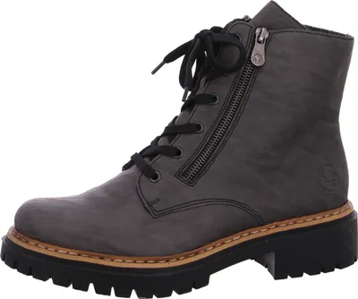 Produktbild von Rieker Damen Stiefelette Zierreißverschluss Plateau 72611, Größe:40 EU, Farbe:Grau