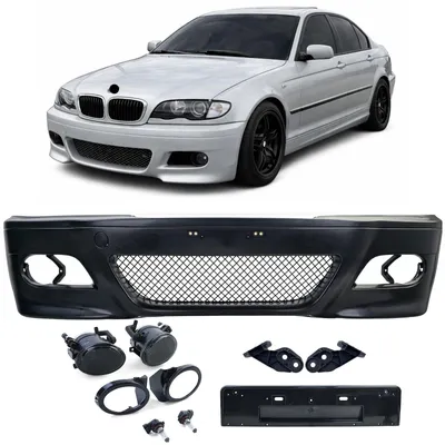 Produktbild von Nebelscheinwerfer für BMW 3er E46 LCI 9/2001-2005 Sport Stoßstange ABE + schwarz