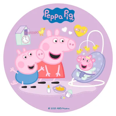 Produktbild von dekora - Peppa Wutz Essbare Oblate - Dekoration Für Kindertorten - Rund 20 cm