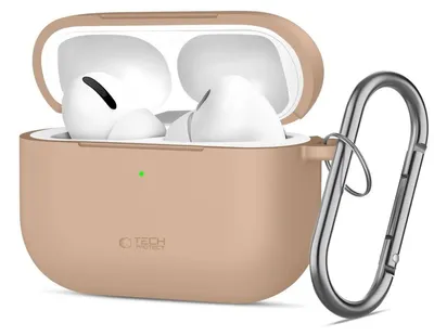 Obrázok produktu pre Silikónové puzdro Tech-Protect Hook pre AirPods Pro - béžové