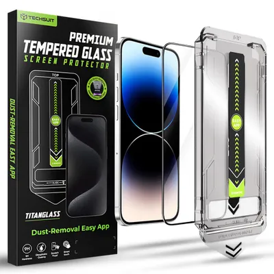 Obrázok produktu pre Techsuit - TitanGlass FullCover ochranné sklo pre iPhone 14 Pro - čierne