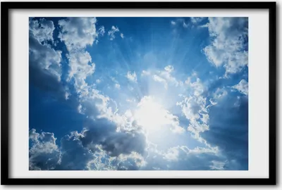 Produktbild von Bild 60x40 MDF-Rahmen, Wandkunst Wolken im Himmel