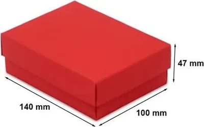 Zdjęcie produktu dla Pudełko Ozdobne Prezentowe Kartonik 140x100x47 Czerwone S A6