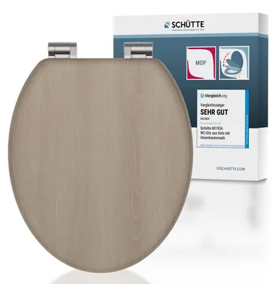 Produktbild von SCHÜTTE MDF WC Sitz MODERN WOOD, Toilettendeckel mit Absenkautomatik, Klobrille mit Holzkern, Klodeckel