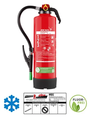 Produktbild von Jockel S6JXF 34 GREEN 2.0 -25°C Schaum Feuerlöscher inkl. Halterung und Plakette