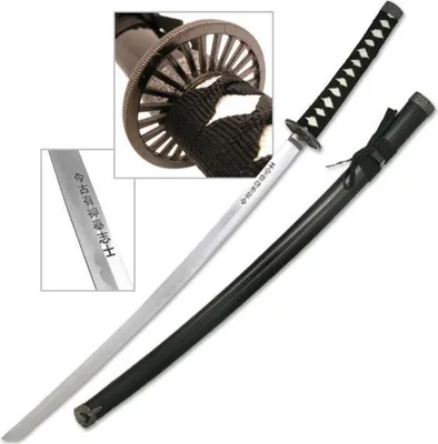 Image de Épée japonaise Samurai Katana | Épée décorative fabriquée à la main en acier au carbone avec support en bois comme CADEAU SW-68B
