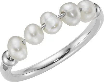 Produktbild von Ring Smart Jewel mit weißen Süßwasser-Perlen, Silber 925 Silber 52