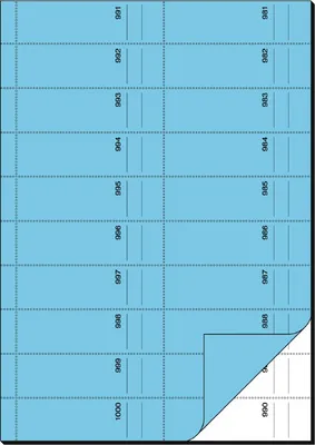 Produktbild von SIGEL BO122 Bonbuch, 5x1000 Abrisse, 5 Farben sortiert, A4, mit Blaupapier, 2 x 50 Blatt