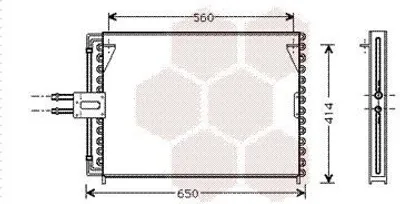 Produktbild von VAN WEZEL 43005189 Kondensator Klimaanlage Klimakondensator für RENAULT LAGUNA I (B56, 556)