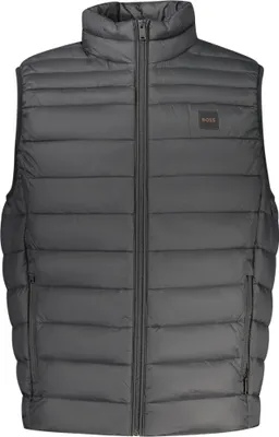 Produktbild von Elegantes schwarzes Herrenhemd ohne Ärmel mit Taschen & Reißverschluss