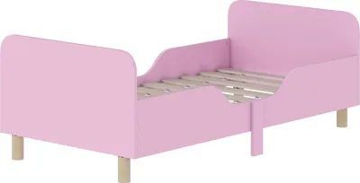 Obrázek produktu pro Rám dětské postele s zábradlím, růžová MDF, věk 3-8 let