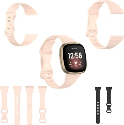 Obrázok produktu pre Pre Fitbit Versa 4 / Versa 3 / Sense Plastový silikónový remienok veľkosti S Pink