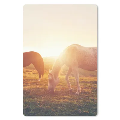 Produktbild von MuchoWow® Mauspad Mousepad Pferde - Sonne - Tiere 18x27 cm - Mousepads - Maus Mat - Pad - Mausunterlage