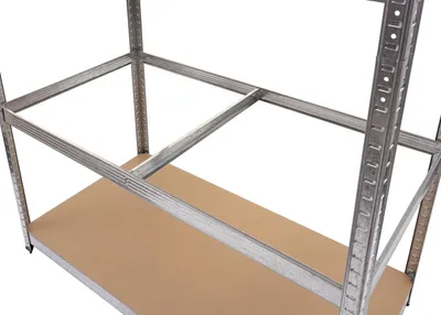 Obrázok produktu pre Regály pre ťažké zaťaženie HWC-E33, regály do pivnice bez skrutiek, úložné regály, 875 kg oceľ 5 políc ~ pozinkované 200x120x60cm