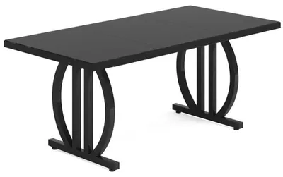 Zdjęcie produktu dla Stół jadalny HOGA-HL087, 153 x 81 x 74 cm, czarny