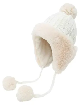 Produktbild von Wintermütze für Damen mit Ohrenklappen, warme Pelzmütze, Skimütze
