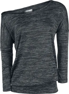 Produktbild von RED by EMP Damen grau meliertes Basic Langarmshirt XL