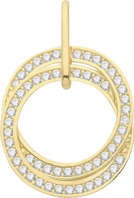 Image de Pendentif Femme Or 375/1000 avec Oxyde de Zirconium - 20mm*14mm; TRS34441
