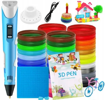 Produktbild von 3D Stift PD blau für Kinder ab 5 Jahren mit 210 m Filament kompatibel mit PLA und ABS