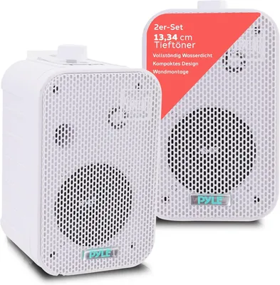 Immagine prodotto di Altoparlante da esterno Plye Bluetooth, altoparlante da esterno, altoparlante da esterno 200W- impermeabile, set di 2 box musicali da esterno, altoparlante da parete Bluetooth