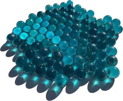 Imagen del producto de Esferas de vidrio decorativas, de 16 mm de diámetro, 500 g (aproximadamente 95 unidades), para jarrones y decoración de interiores