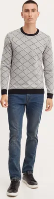Produktbild von BLEND BHNison Herren Strickpullover Feinstrick Pullover aus 100% Baumwolle