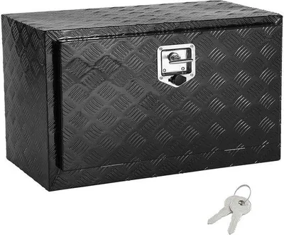 Produktbild von Robuste Aluminium Werkzeugkiste, 91 x 36 x 41 cm, Diamantgestaltung, wasserdicht mit T-Schlosssicherung