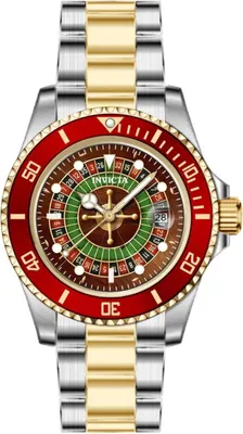 Produktbild von Invicta Pro Diver 50521 Herrenuhr - Quarzwerk - Edelstahl mit rotem Zifferblatt - 40 mm