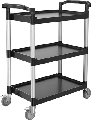 Produktbild von SucceBuy Mehrzweck-Servicewagen 136kg, 3 Ebenen, Werkzeugwagen 880x410x990mm
