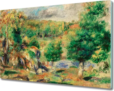 Produktbild von Coloray Schneidebrett Herdabdeckplatte 80x52 cm Kochplattenabdeckung Hackbrett Küchenbrett - Waldlandschaft Himmel