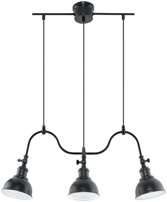 Obrázek produktu pro Závěsné svítidlo, černá barva, ocel, retro, V 80 cm