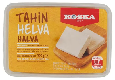 Produktbild von Sesampaste Koska Tahin Helva mit Vanille | Süßspeise | Traditionelle türkische Süßware | 700 g