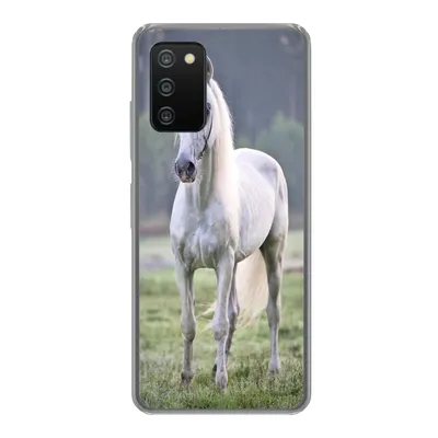 Produktbild von MuchoWow® Handyhülle Schutzhülle Hülle für Samsung Galaxy A03s Pferd - Licht - Morgen Silikon Softcase Handy Hülle - Schutz