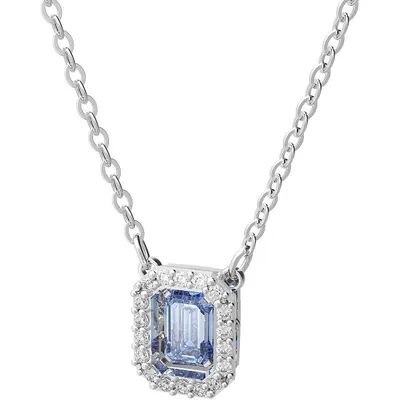 Produktbild von Swarovski Millenia Halskette in Blau, Oktagon-Schliff, Rhodiniert - Eleganz und Glanz für jeden Anlass