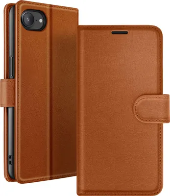 Produktbild von Zanaé, Klappetui iPhone 16e mit Kartenfach und Magnetverschluss, Braun