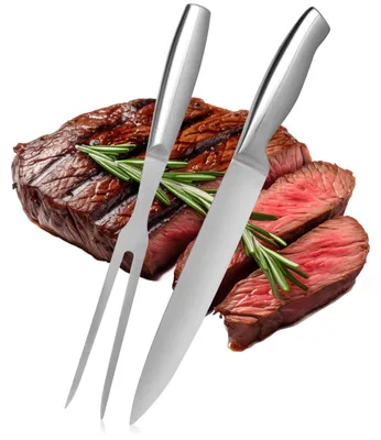 Immagine prodotto di Set di due utensili in acciaio inossidabile per barbecue e cucina