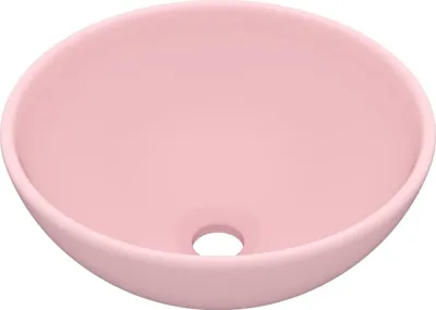 Produktbild von vidaXL Luxus-Waschbecken Rund Matt Rosa 32,5x14 cm Keramik