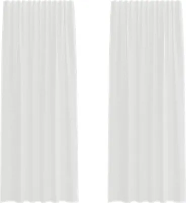 Produktbild von Voile Vorhänge mit Schlaufen 2 Stk. Weiß 140x225 cm