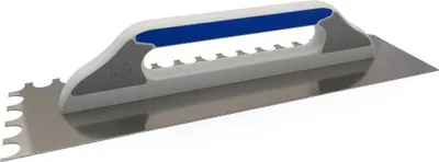 Produktbild von DEWEPRO Schweizer Glättekelle mit Torbogenzahnung 20x15 mm