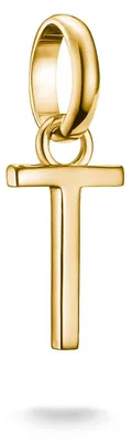 Produktbild von THOMAS SABO Charm-Anhänger Buchstabe T Connect vergoldet 18k Vergoldung, Recycel