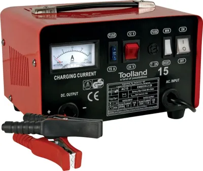 Produktbild von Toolland Batterieladegerät 12V 24V 7A, mit Starthilfe 9A, für Blei- und Gel-Akkus 25-135Ah,
