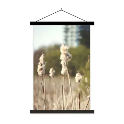 Produktbild von MuchoWow® Textilposter Baumwolle - Sonne - Pflanzen 120x180 cm mit schwarzem Rahmen - Fotos