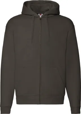 Produktbild von Fruit Of The Loom Herren Kapuzen-Sweatshirt mit Reißverschluss / Kapuzenjacke BC360 (M) (Schokobraun)